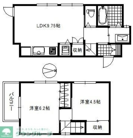 文京区小日向戸建の物件間取画像